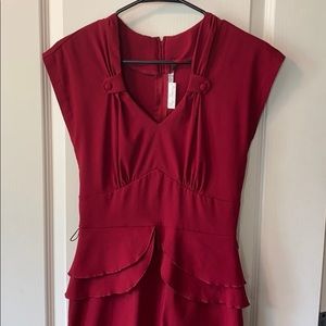 Stop Staring Dark Red Dress sz M
